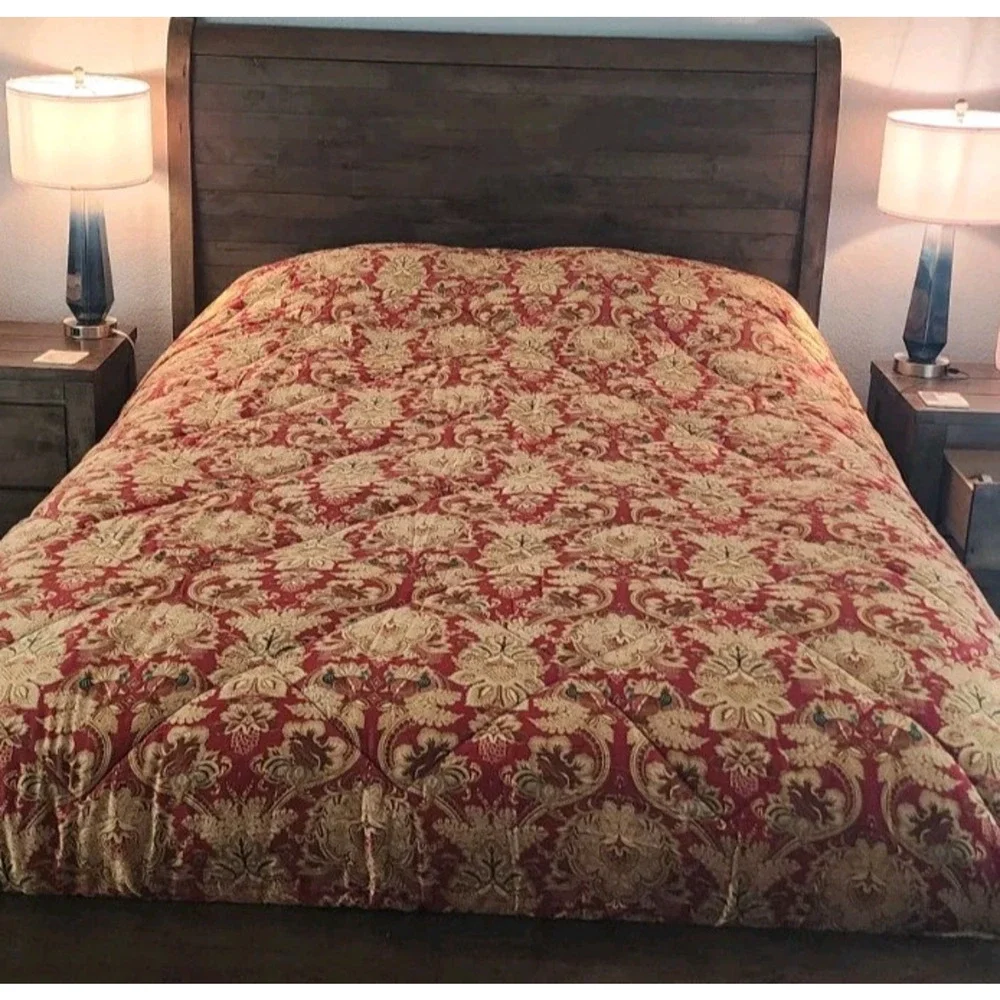 Ralph Lauren Jardiniere Red Sateen Comforter Full/Queen